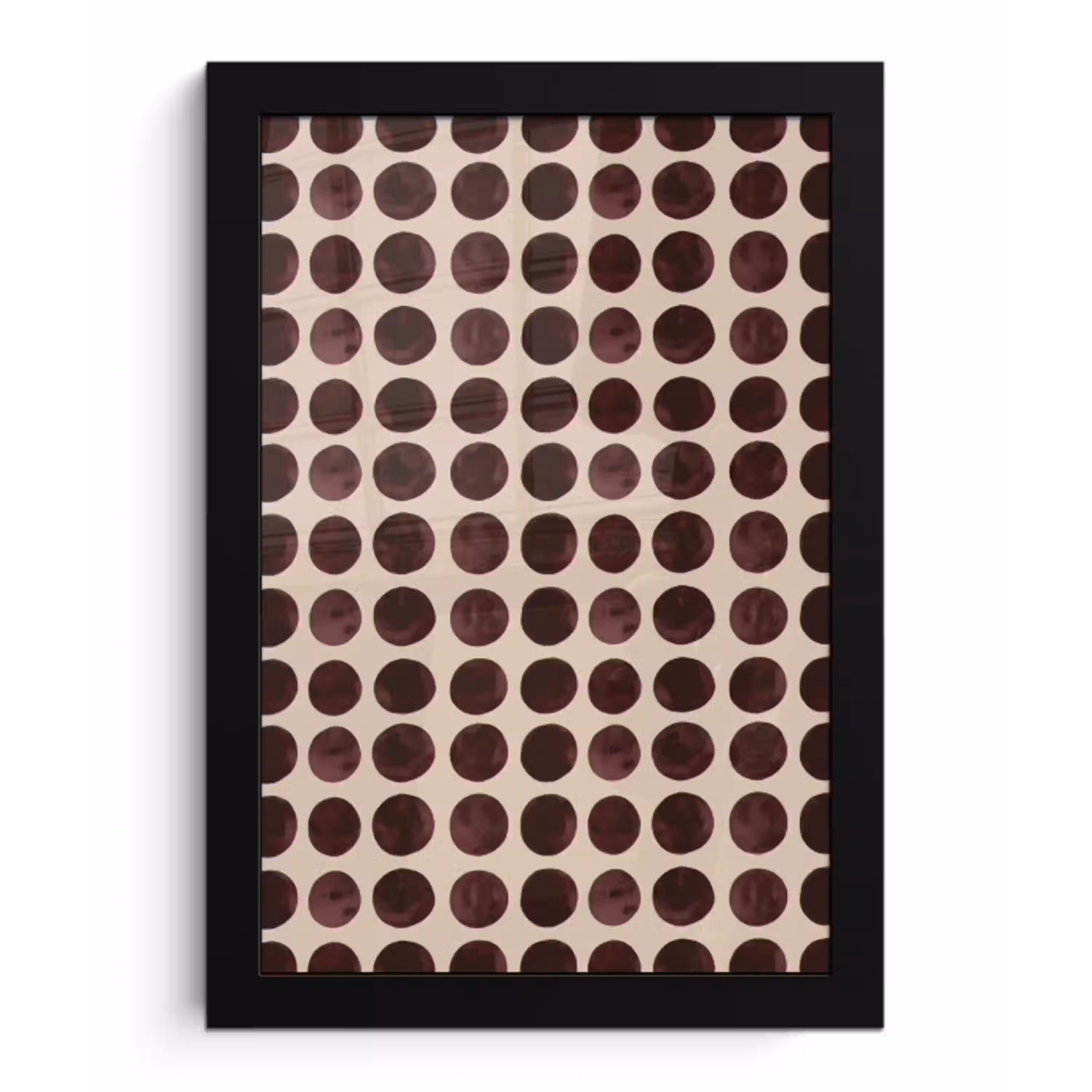 Stippen - Patroon - Bruin fotolijst zwart zonder passe partout klein 224 -3d