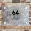 Beton - Modern Naambord Rechthoek middel -sfeer3