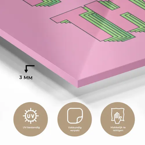 Tekst - Bold - Roze plexiglas 5mm klein -sfeer2