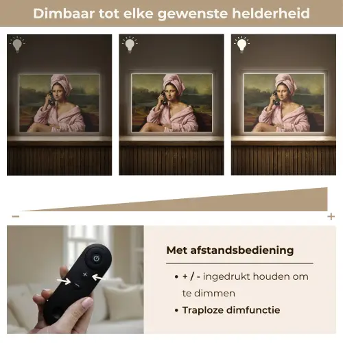 Mona - Klassiek - Roze Light Box met batterij (Wandlamp) middel -USP_dimbaarNL