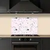 Terrazzo -  Patroon - Zacht - Snoep keuken achterwand spatscherm klein 900 -sfeer1