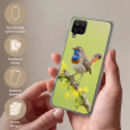 Vogel - Tak - Natuur - Kleurrijk Telefoonhoesje Samsung Galaxy A12 klein -sfeer3_NL