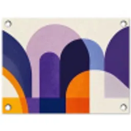 Vormen - Abstract - Grafisch - Oranje tuinposter los doek klein -3d