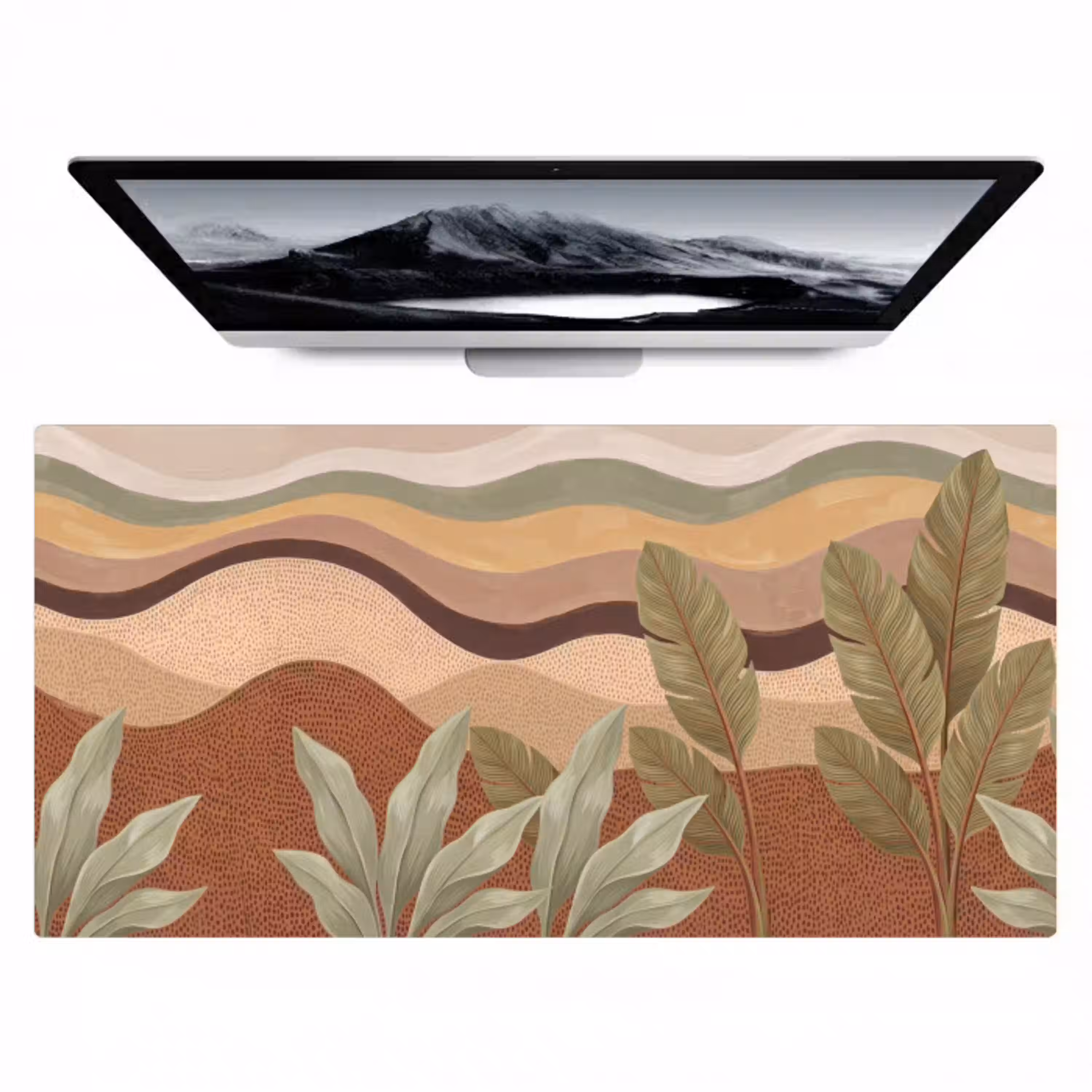 Natuur - Bladeren - Landschap - Abstract - Aardetinten Muismat XXL klein -zzz3d