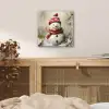 Sneeuwpop - Winter - Sneeuw - Beige aluminium wit klein -sfeer3