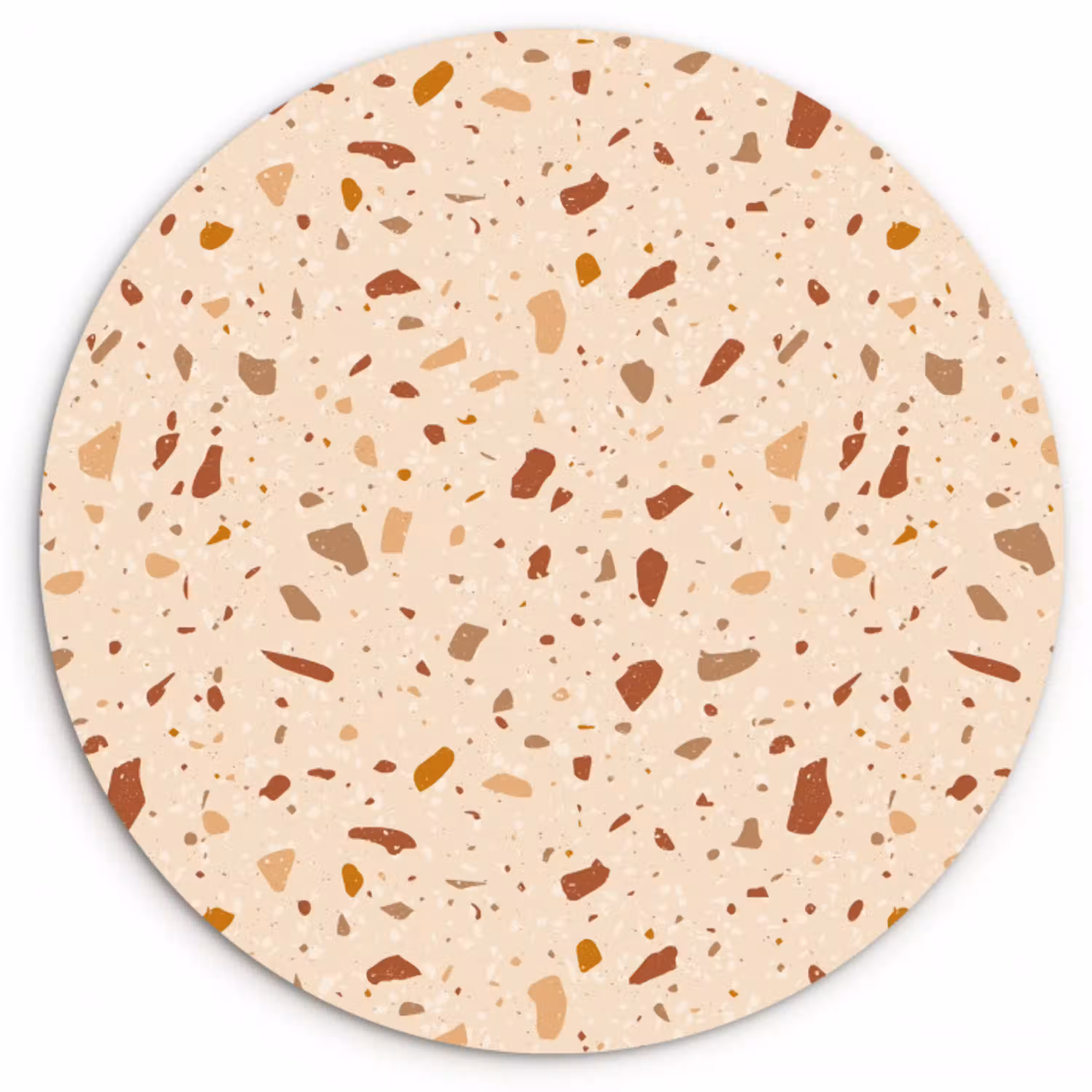 Terrazzo -  Patroon - Kleurrijk - Steen Wandcirkel plexiglas klein 852 -3d