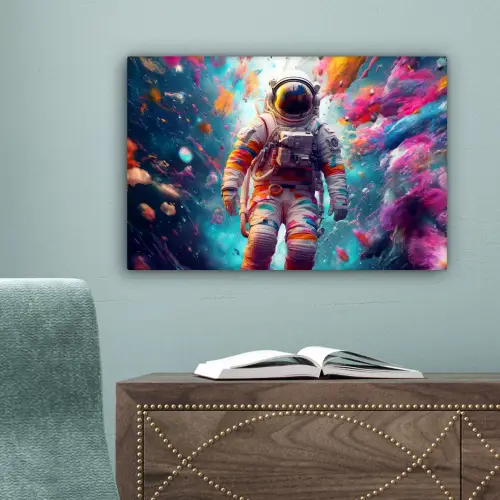 Neon - Meteoriet - Neon - Astronaut canvas 2cm klein -sfeer4