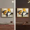 Geel - Abstract - Modern - Vormen Light Box met batterij (Wandlamp) middel -sfeer3