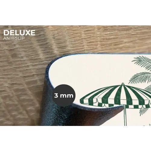 Terras - Illustratie - Groen Placemat vinyl groot -closeup