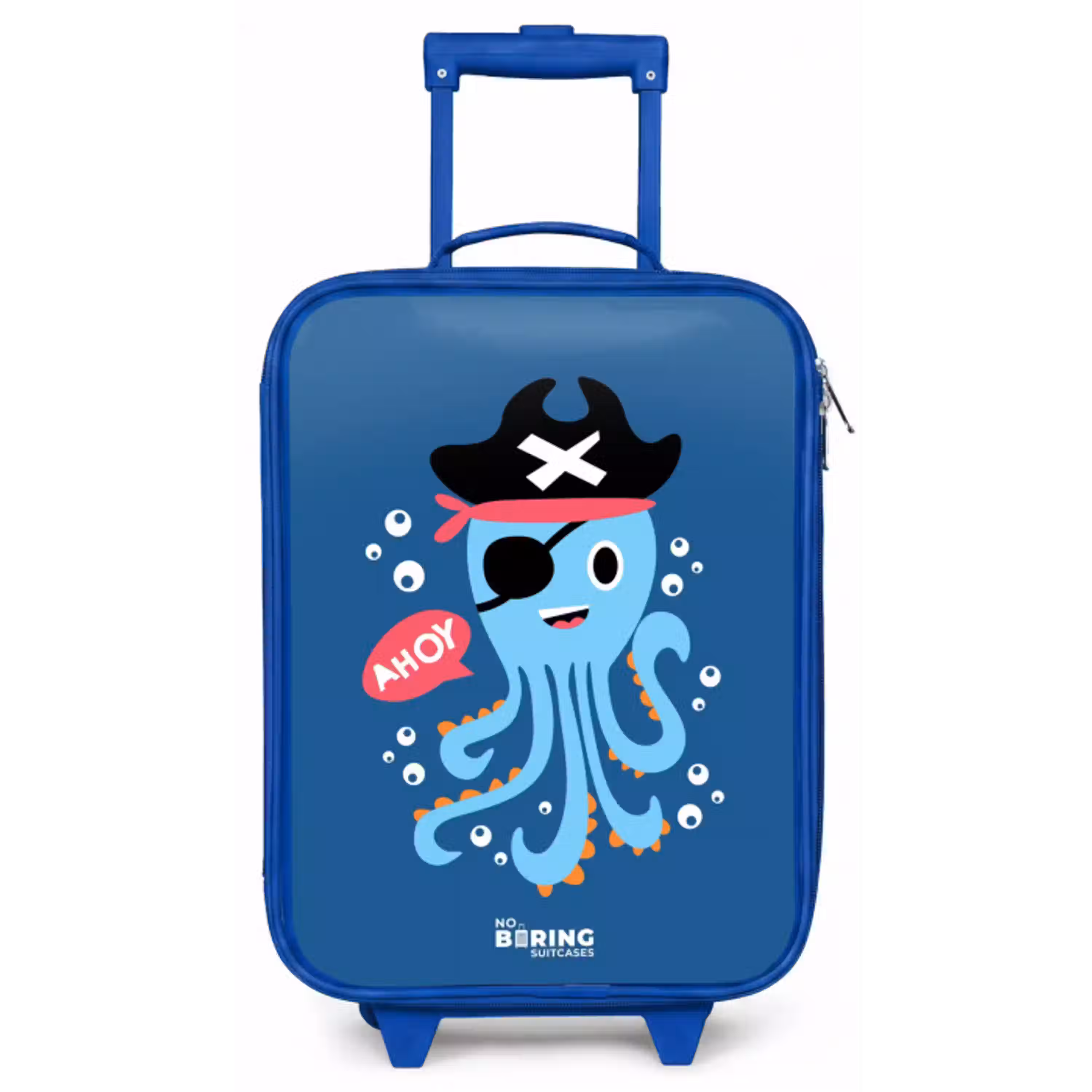 Piraten octopus met een hoed Kinderkoffer - Blauw klein -zz3dotto