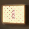 Nice - Stippen - Roze - Geel Light Box met batterij (Wandlamp) middel -z3d_website