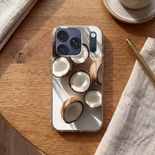 Kokosnoten - Bruin - Shaduw Telefoonhoesje iPhone 17 Pro klein -sfeer1