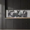 Zebra's - Zwart - Wit keuken achterwand 2 middel -sfeer1
