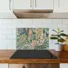 Patroon - Kleurrijk - Sierlijk - Groen keuken achterwand spatscherm klein -sfeer2