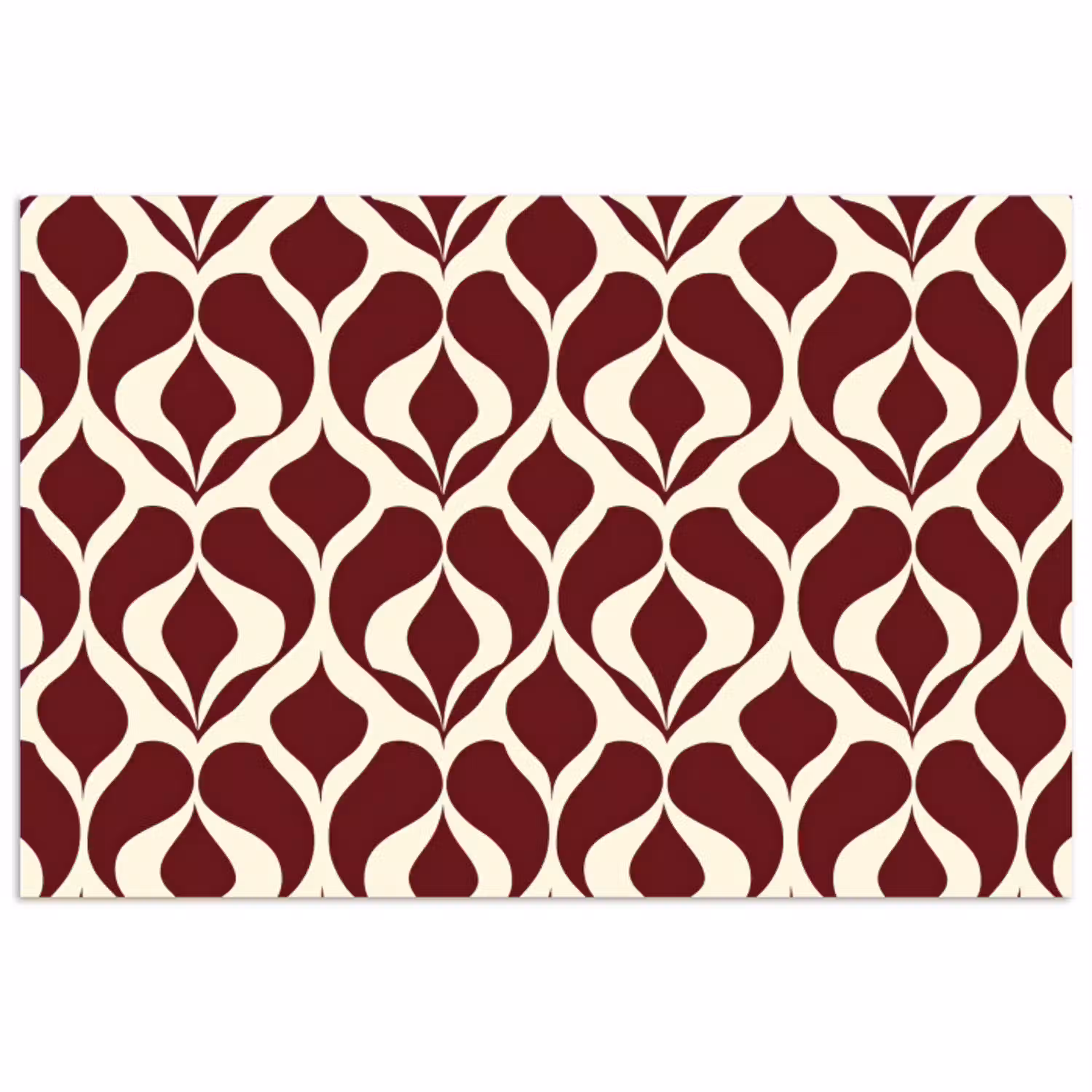 Rood - Druppelpatroon - Grafisch poster papier klein 62 -3d