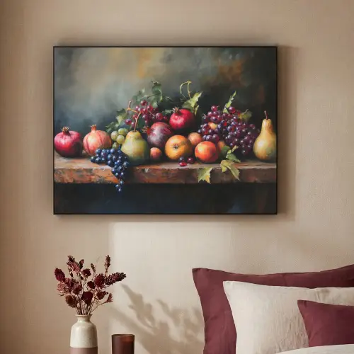 Rustiek - Stilleven - Fruit Textielframe - compleet frame klein -sfeer1