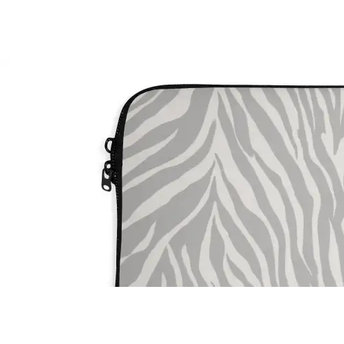 Zebra - Motief - Grijs laptophoes neopreen klein 279 -detail