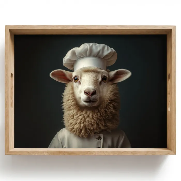 Schaap - Wol - Kok Dienblad Rechthoek middel -z3d_shopping