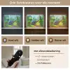 Trein - Bloemen - Kinderen - Natuur Light Box met batterij (Wandlamp kind) middel -USP_lichtkleurNL