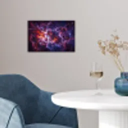 Space - Stars - Abstract - Colorful poster papier klein -sfeer3