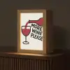 Wijnfles - Quote - Rood - Glas Light Box met kabel (Tafellamp) klein -z3d_website