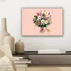 Margrieten - Boeket - Strikje - Roze canvas 2cm klein -sfeer6