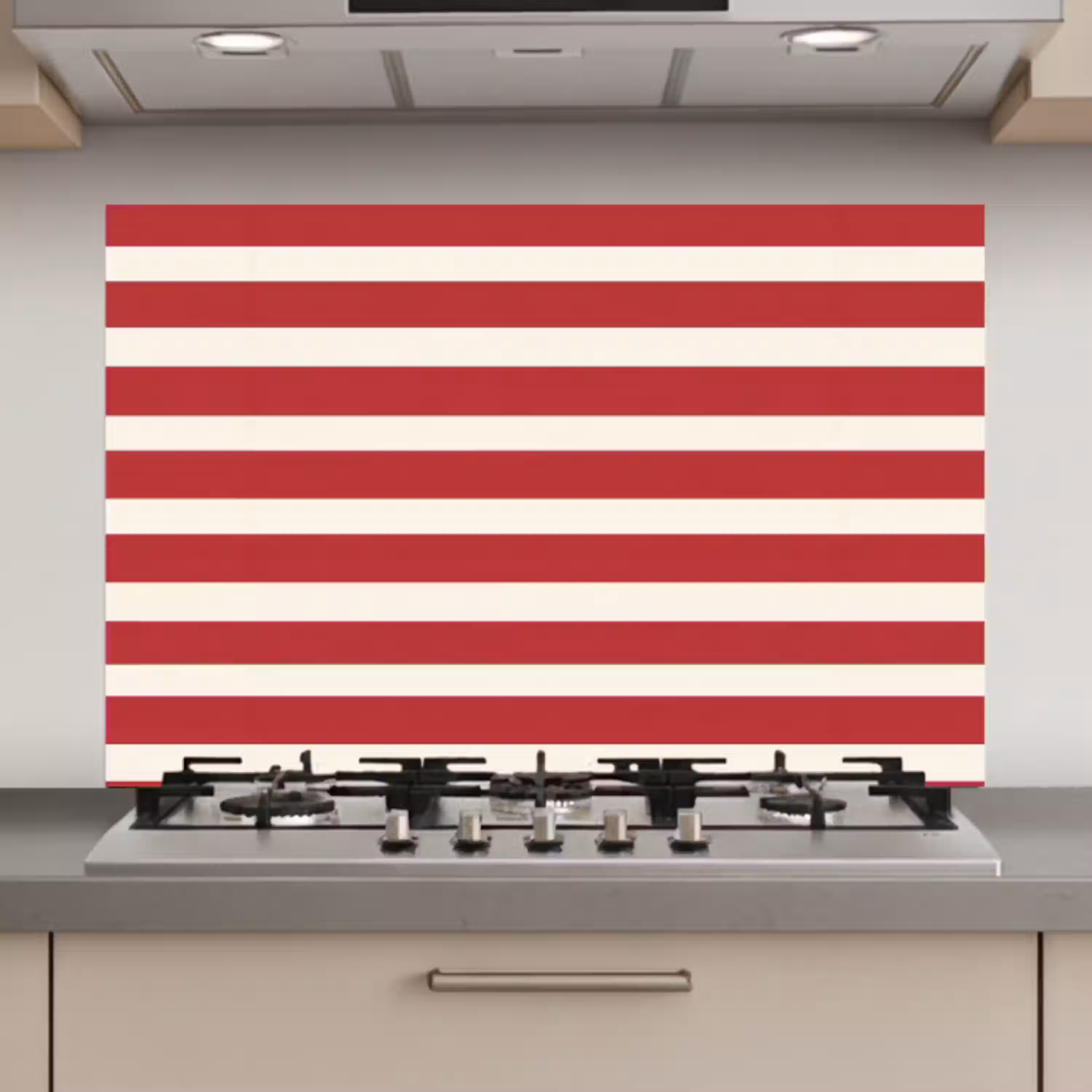 Strepen - Patroon - Rood keuken achterwand spatscherm klein 900 -3d_website