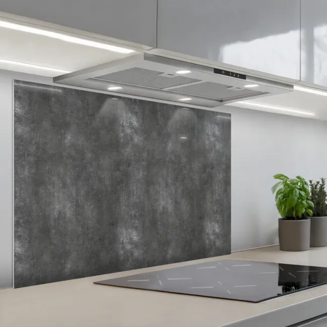 Kitchen splashback for hob - Dark gray - Rough - Concrete
