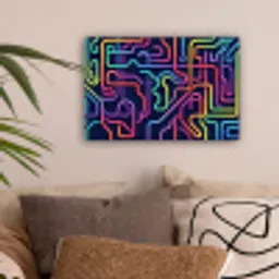 Retro - Abstract - Neon canvas 2cm klein -sfeer1