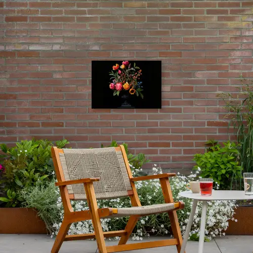 Tulpen - Bessen - Boeket - Vaas Tuinposter op houten frame 2 cm dik klein -sfeer3
