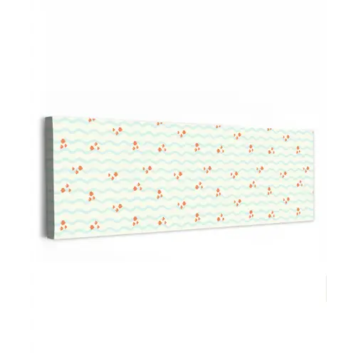 Golf - Vis - Blauw - Oranje canvas 2cm klein 828 -z3d