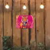 Tijger - Kimono - Planten - Roze tuinposter los doek klein -sfeer1