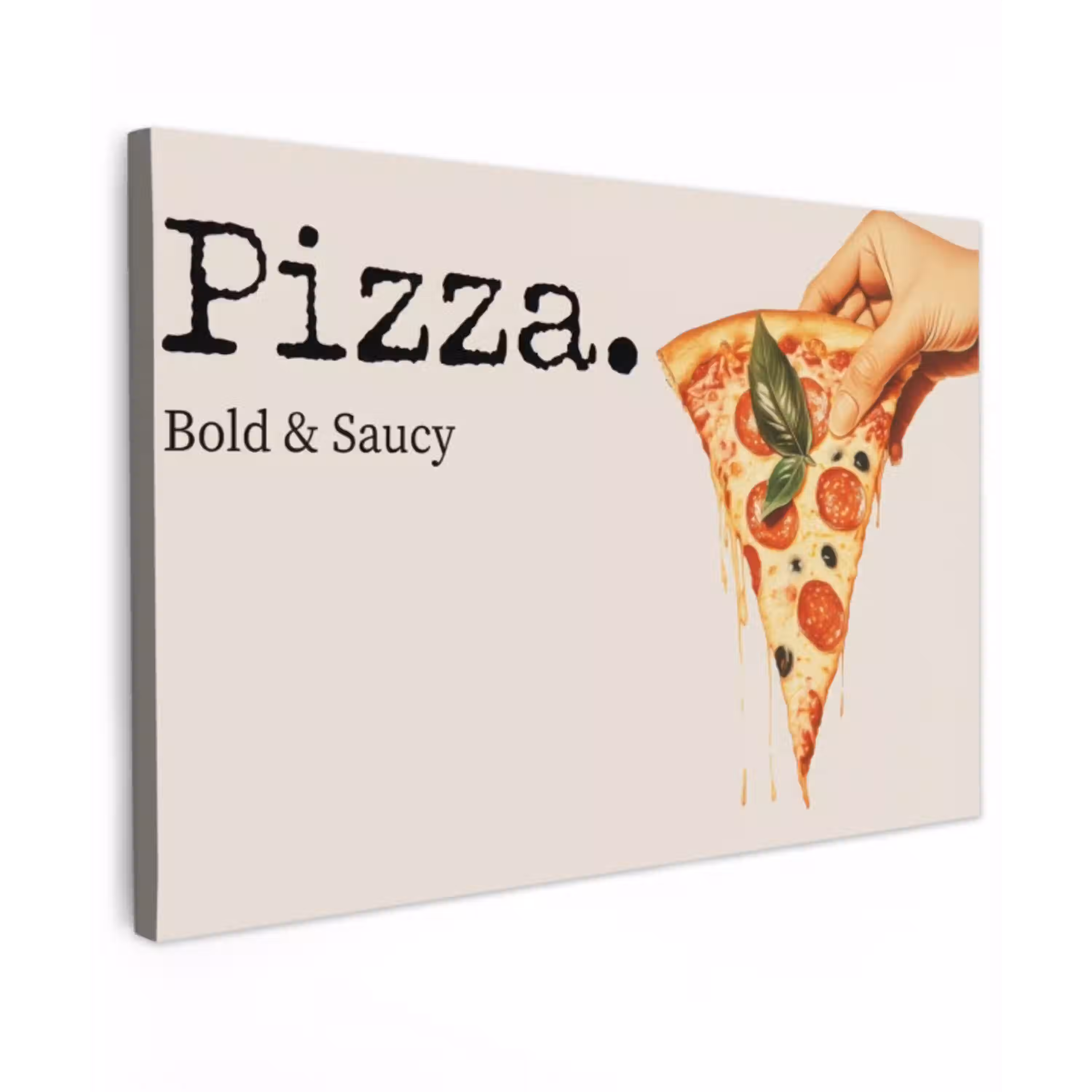 Pizza - Kaas - Pepperoni canvas 2cm klein -z3d