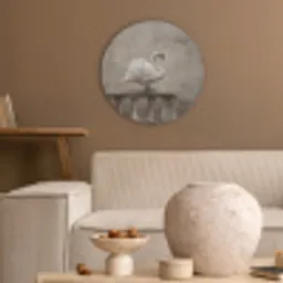 Zwaan - Elegant - Dieren - Wit Akoestische PET Vilt - Rond klein -sfeer1