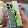 Hagedis - Blad - Nerven - Groen Hoesje iPhone 16 Pro Max met koord klein -sfeer3