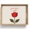 Roos - Rood - Bloem - Valentijn Dienblad Rechthoek middel -z3d_shopping