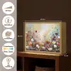 Olieverf - Bloemen - Kleurrijk - Natuur Light Box met batterij (Wandlamp) middel -USP_websiteoverzichtNL