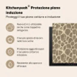 Giraf - Patroon - Beige - Bruin Inductie beschermer vinyl 3mm middel 274 -zzzzzzusp-haakje_IT
