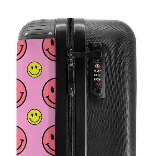All smiles roze NBS - Handbagage koffer - Unisex middel -slot