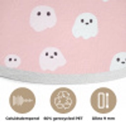 Spookjes - Patroon - Roze Akoestische PET Vilt - Rond klein 838 -closeup_NL