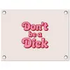 Tekst - Boodschap - Roze tuinposter los doek klein -3d