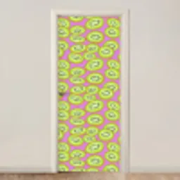 Kiwi - Speels - Groen deurposter klein 289 -3d_beige