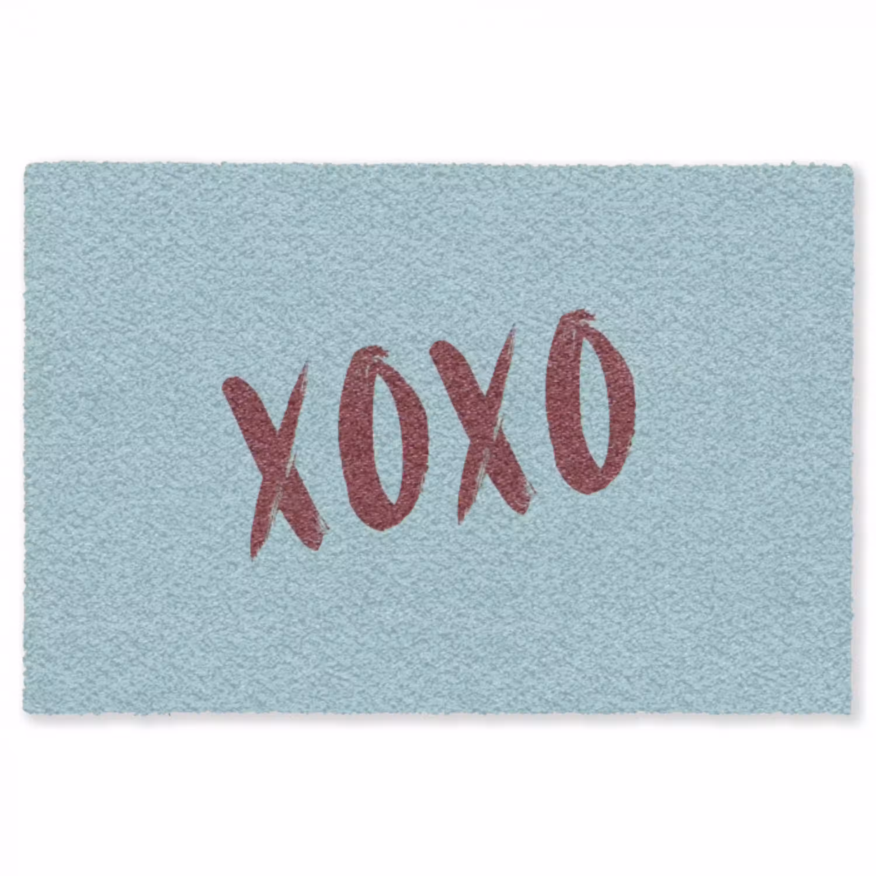 XOXO - Blauw - Rood Vloerkleed Rechthoek klein -3d
