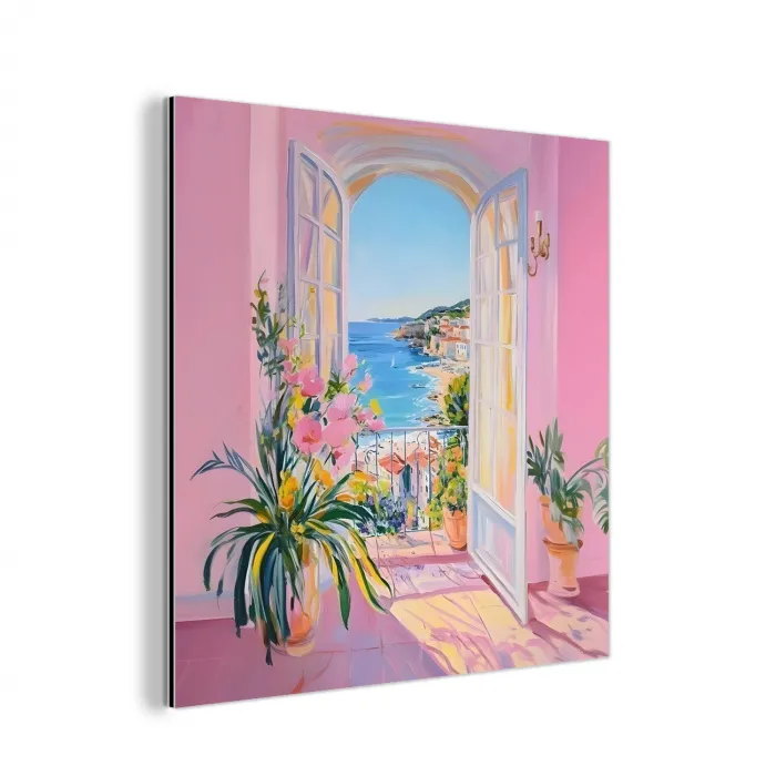 Roze - Buiten - Verf aluminium wit klein -3d