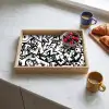 Vormen - Letters - Graffiti - Zwart Dienblad Rechthoek middel -sfeer2