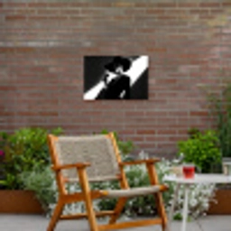 Vrouw - Wijn - Chic Tuinposter op houten frame 2 cm dik klein -sfeer3