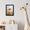 Bloemen - Klaproos - Lente - Natuur - Rood - Blauw fotolijst zwart zonder passe partout klein -usfeer4_kinderkamer