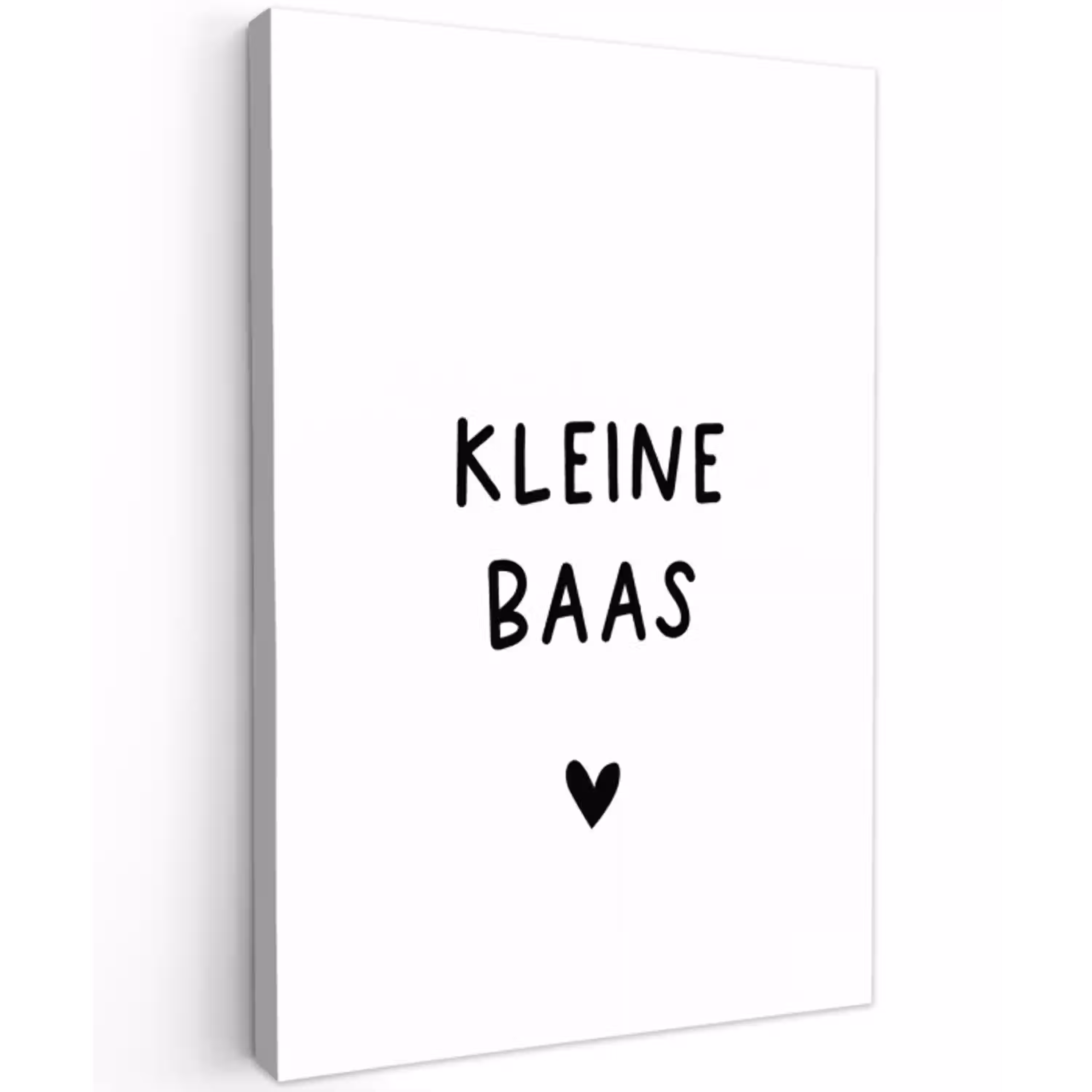 Spreuken - Kleine baas - Quotes Tuinposter op houten frame 2 cm dik klein -3d