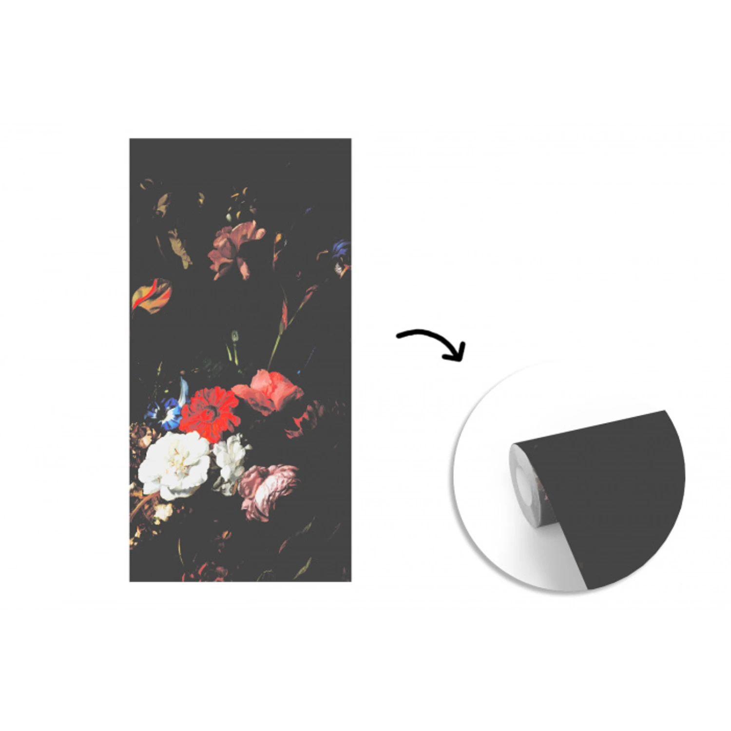 Vaas met bloemen - Schilderij van Rachel Ruysch fotobehang vinyl groot -3d