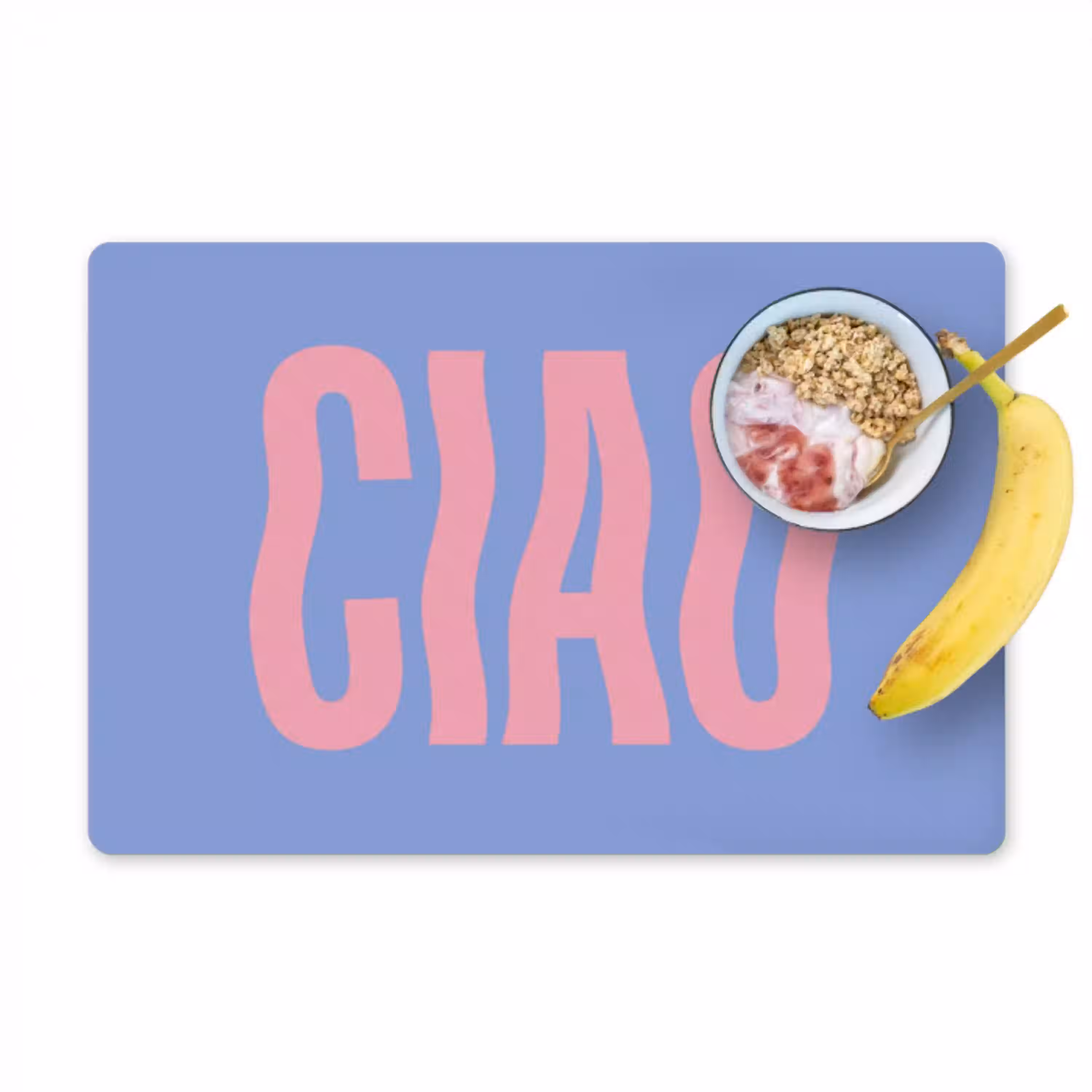 Ciao - Roze - Blauw - Golvend Placemat vinyl groot -zzzproduct_Kitchenyeah-website